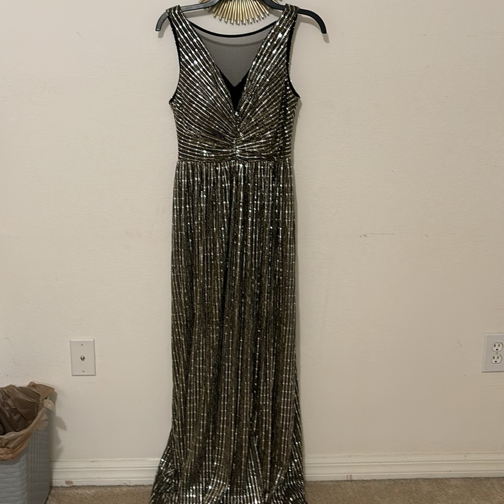 Black and Silver embellished dress